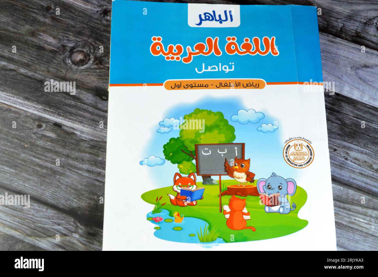 Le Caire, Égypte, août 18 2023 : Al Baher pour la langue arabe, Livres éducatifs utilisés par les écoliers égyptiens, apprentissage, enseignement, livres éducatifs Banque D'Images