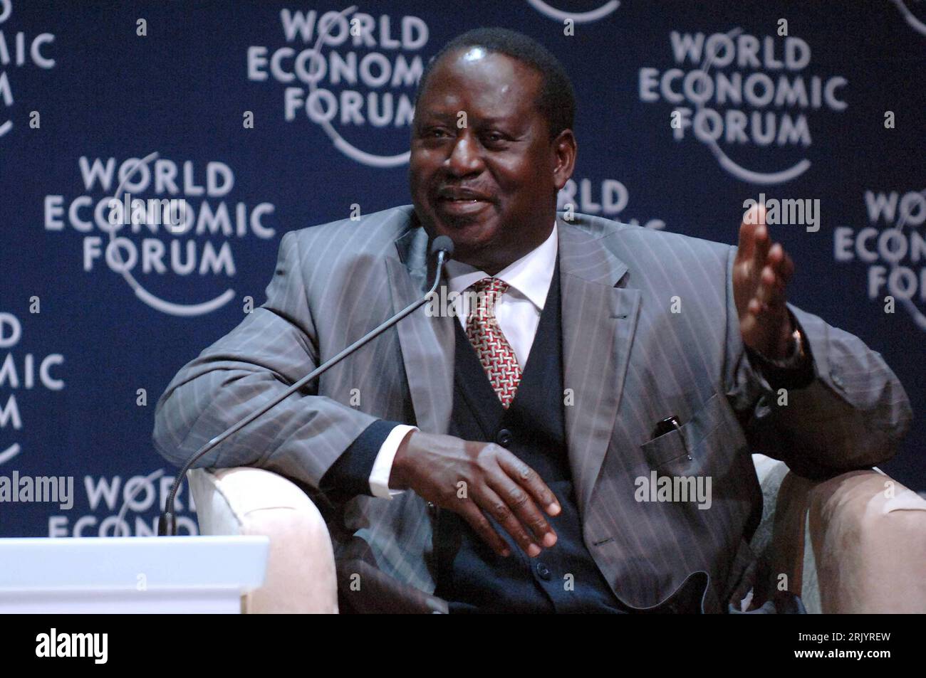Première ministre Raila Odinga Kenia - 18e Forum économique mondial sur l'Afrique à Kapstadt - PUBLICATIONxNOTxINxCHN Banque D'Images