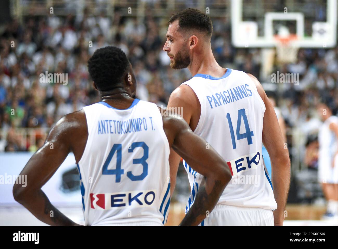 Thanasis Antetokounmpo et Georgios Papagiannis (équipe nationale de Grèce) Banque D'Images