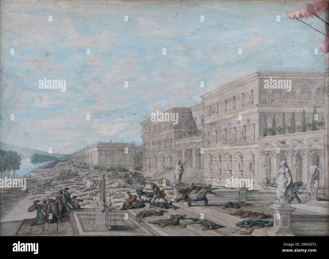 Victoire sur les Madianites 1634 par Johann Wilhelm Baur Banque D'Images