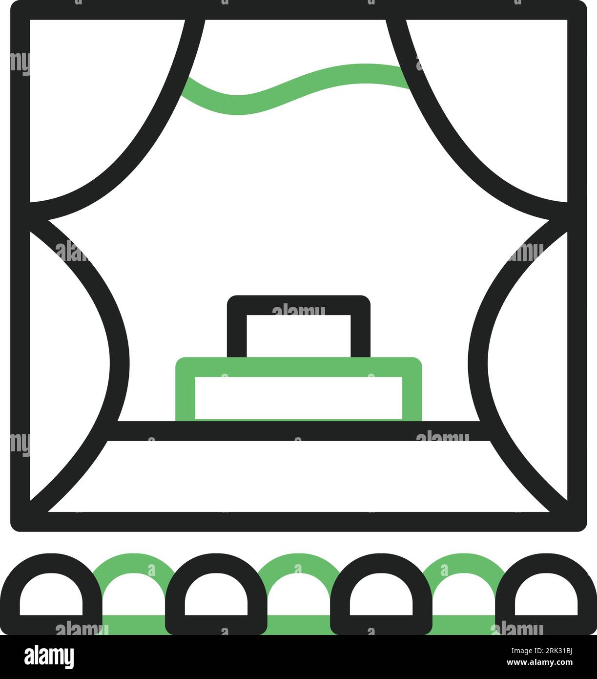 Image de l'icône de la salle d'événements. Illustration de Vecteur