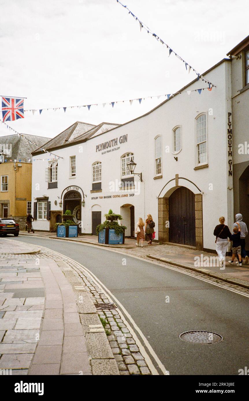 Plymouth Gin Black Friars Distillery, Plymouth, Devon, Angleterre, Royaume-Uni. Banque D'Images