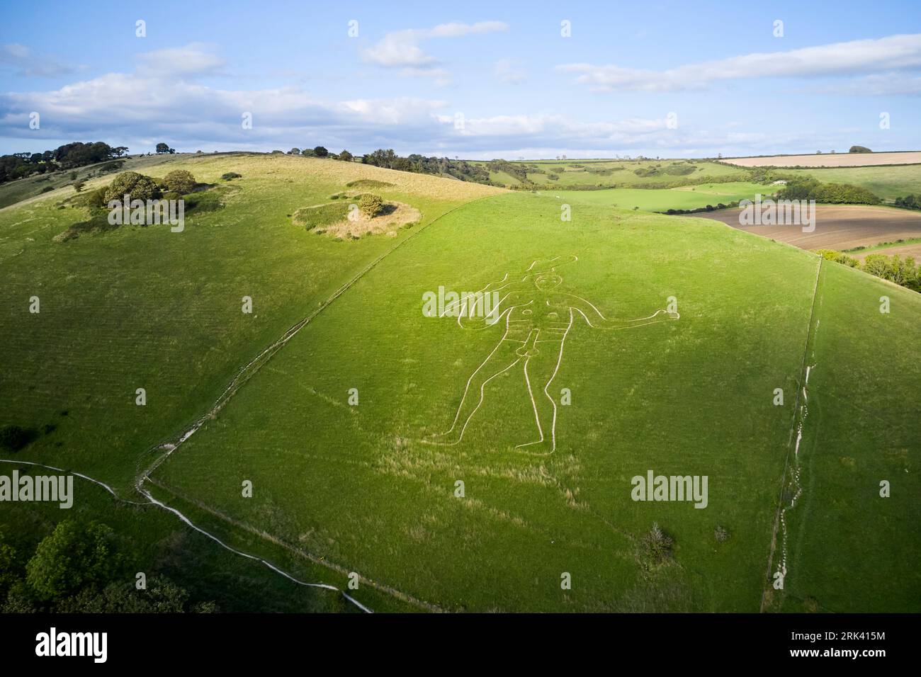 Le géant de cerne ou géant de Cerne Abbas, de Cerne Abbas dans le Dorset, Angleterre, Royaume-Uni Banque D'Images