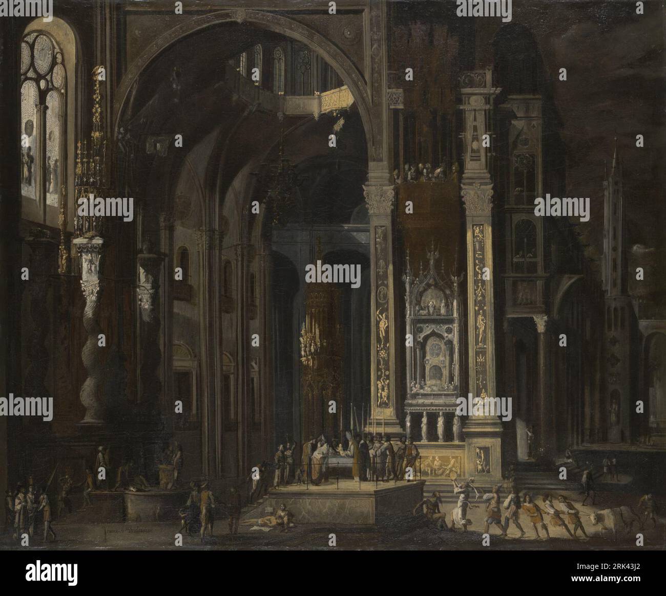 La circoncision du Christ 1623 par François de nomé Banque D'Images