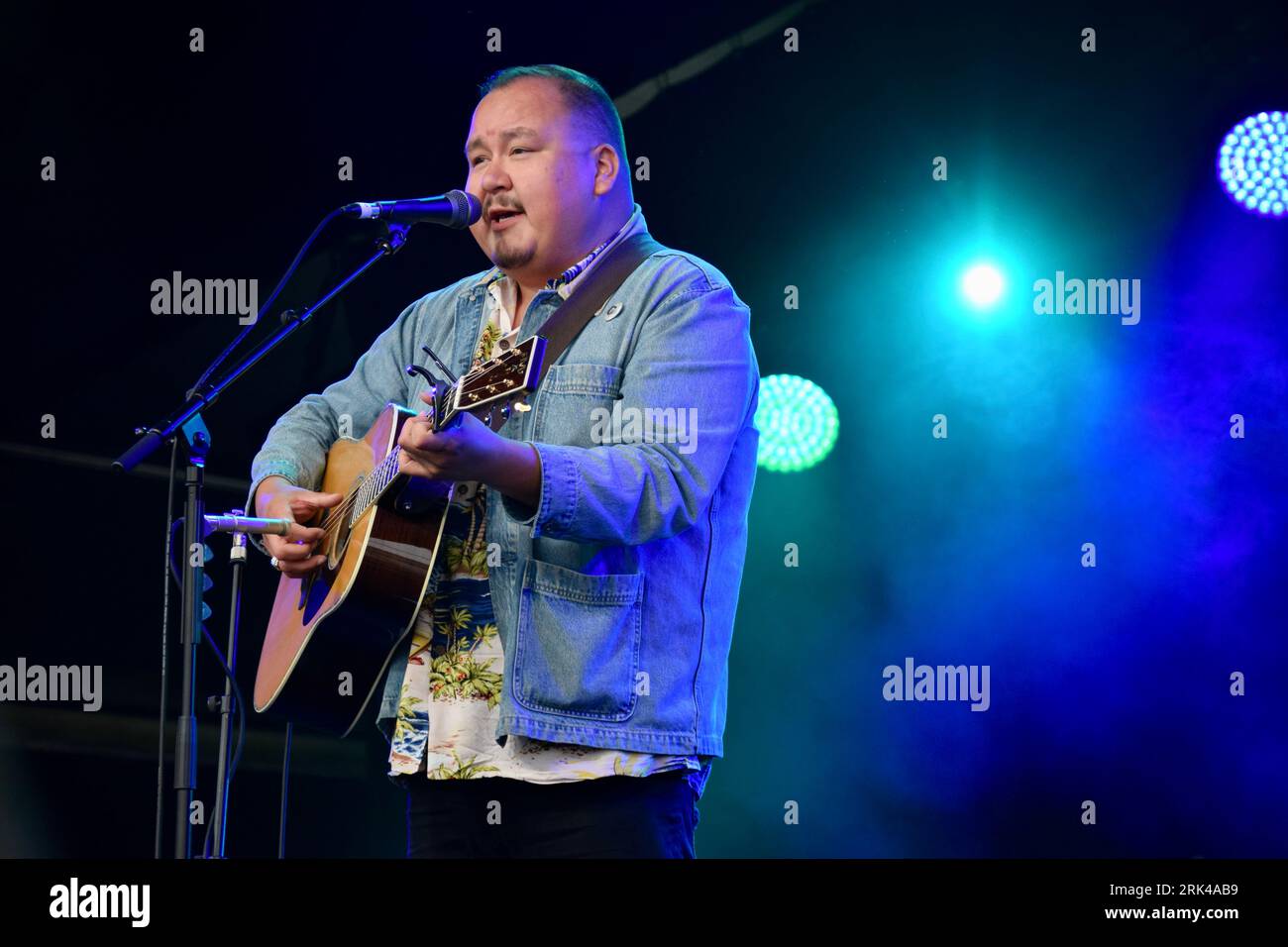 William Prince en concert au Cambridge Folk Festival 2023, Angleterre, Royaume-Uni. Banque D'Images