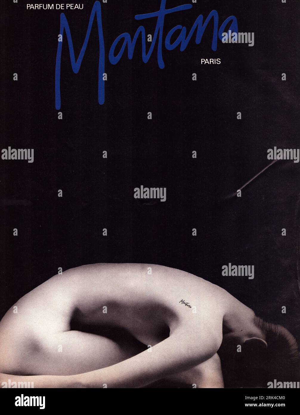 Montana parfum publicité Montana parfums vintage publicité française Montana publicité française Banque D'Images