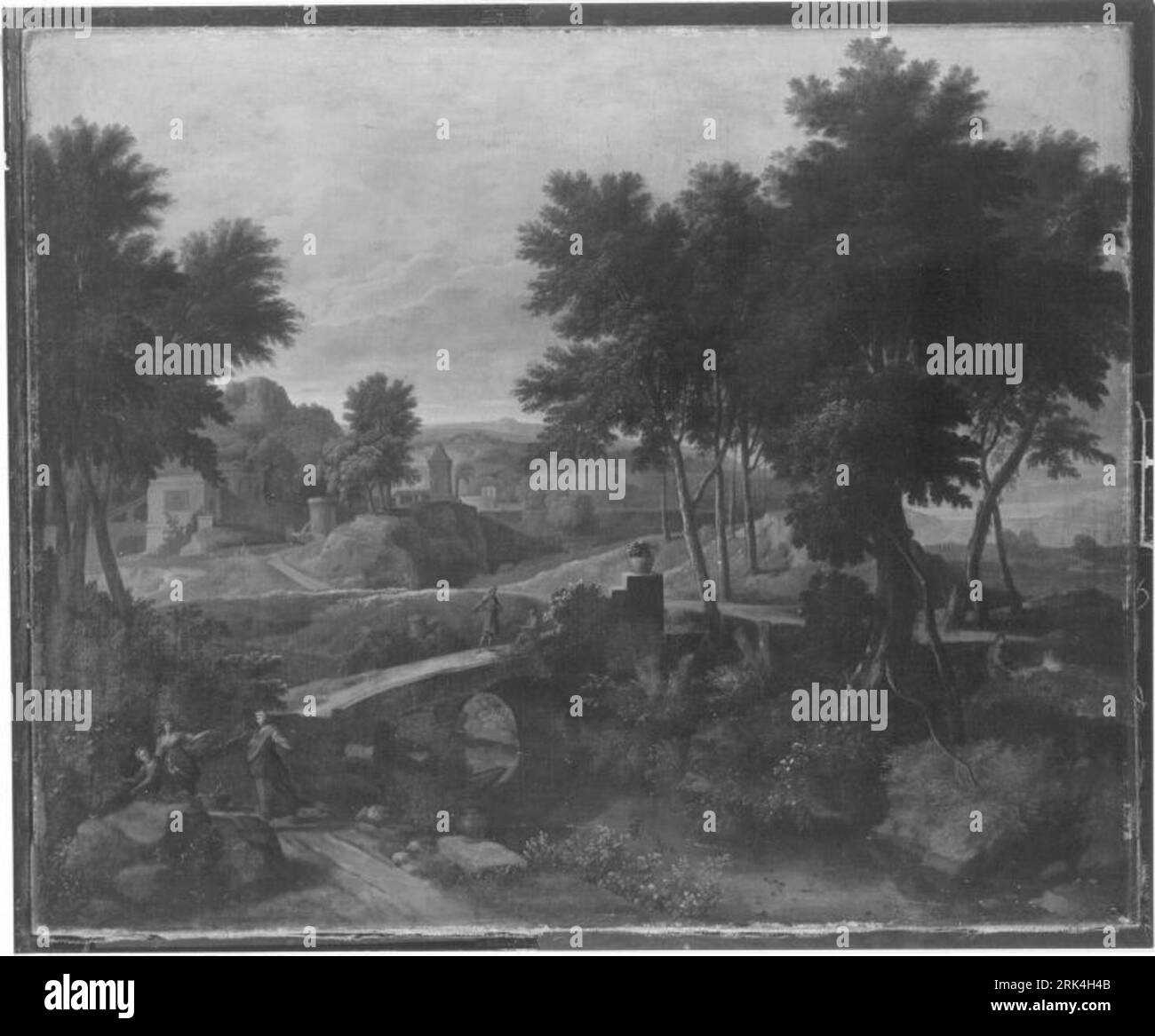 Ideallandschaft italienischen Charakters entre 1646 et 1726 par Johannes Glauber Banque D'Images