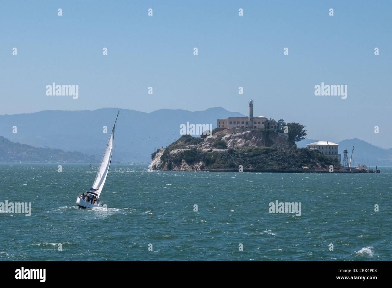 Voiliers dans la baie de San Francisco Banque D'Images