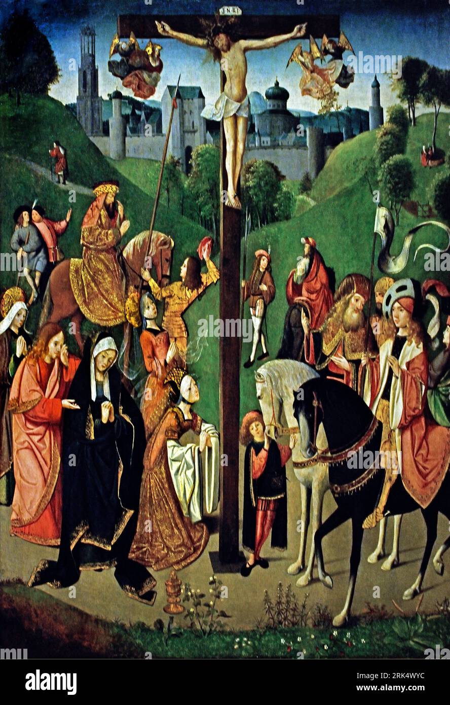 Crucifixion de Jésus 1505 par Maître du Figdor, Christ sur la croix Néerlandais, pays-Bas, Banque D'Images