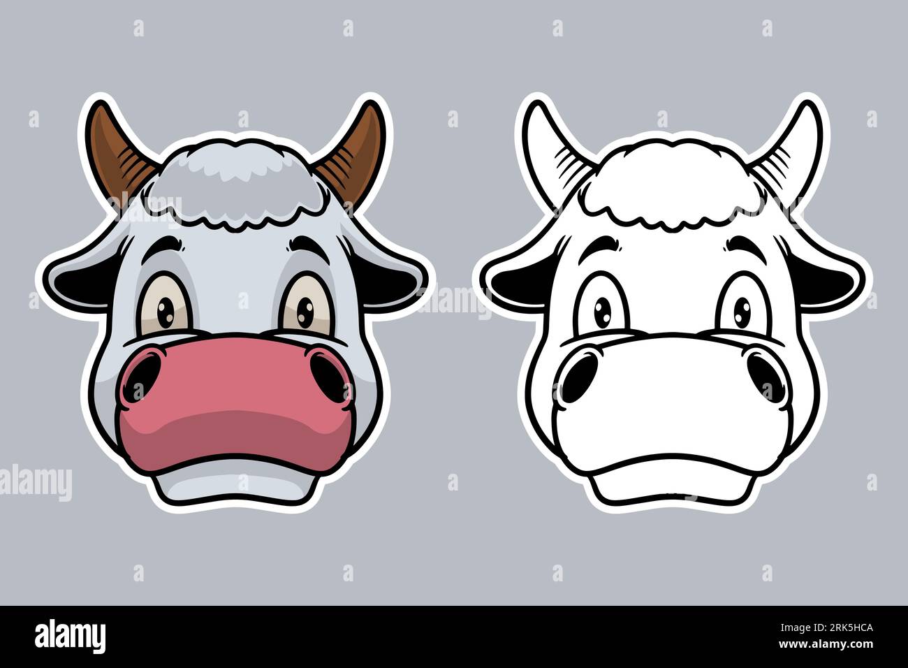 Boeuf style de dessin animé Banque d'images vectorielles - Alamy