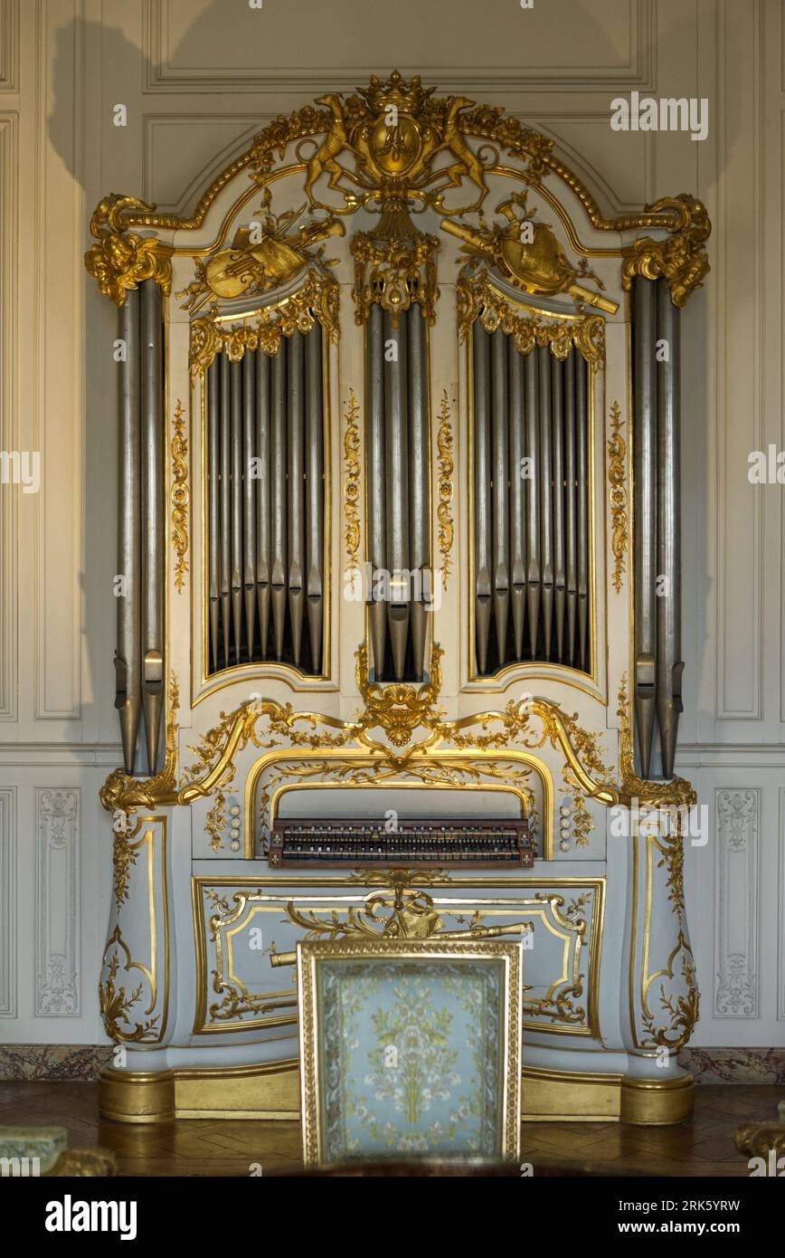 Château de Versailles, chambre et orgue Banque D'Images