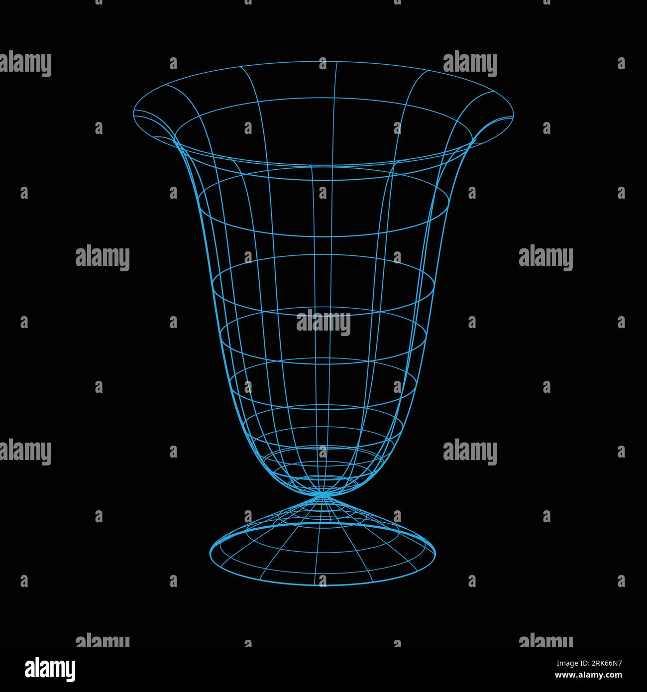 Grille de maille 3D, fil de filet, vecteur. Filaire 3D ou réseau géométrique en lignes ou en trames de grille maillée, objet scientifique et technologique Illustration de Vecteur