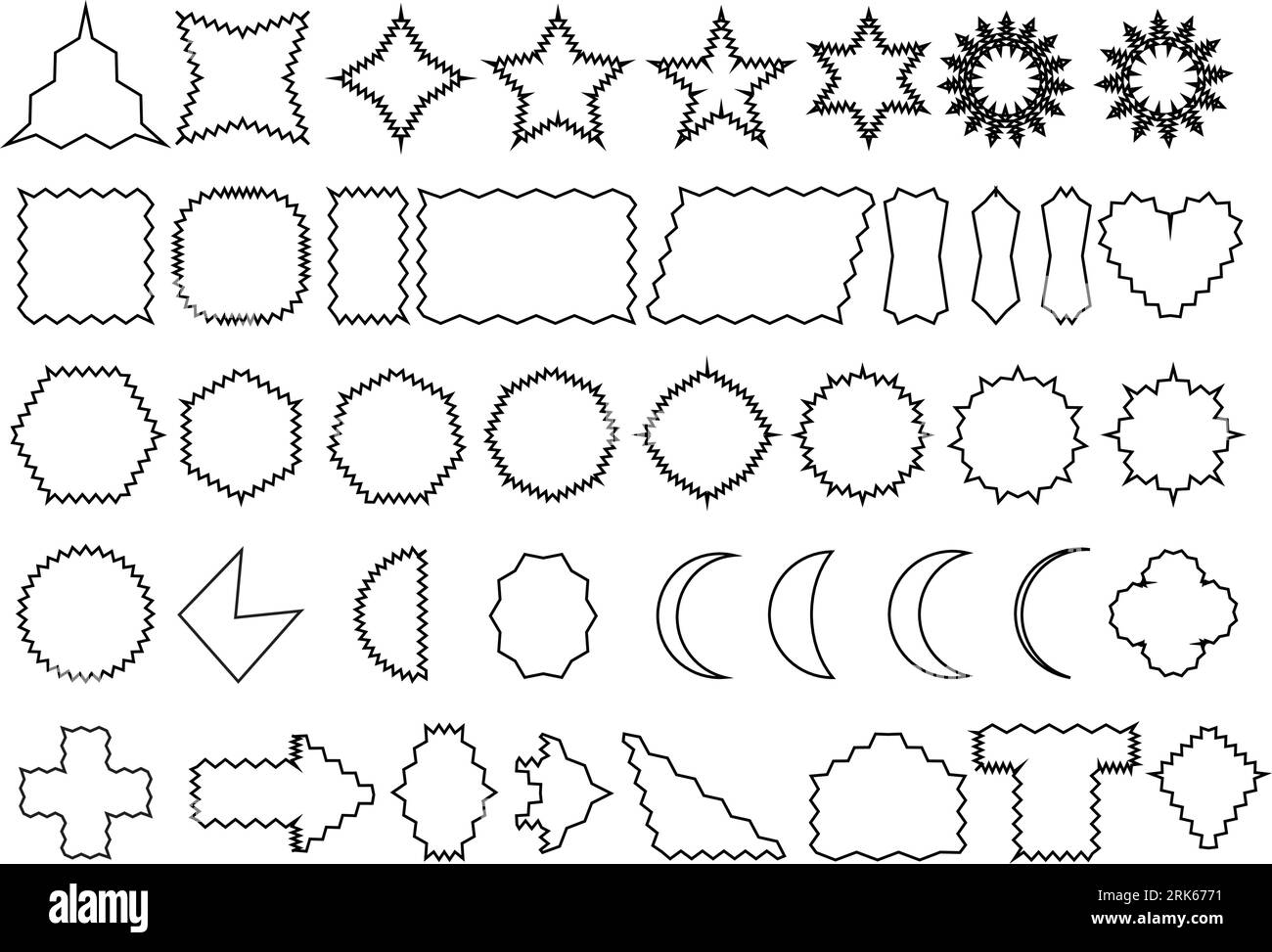 Formes de base Contour, Rectangle, Triangle. bannières géométriques. Formes audacieuses abstraites, modèle de message minimaliste. Vecteur diverses formes Illustration de Vecteur