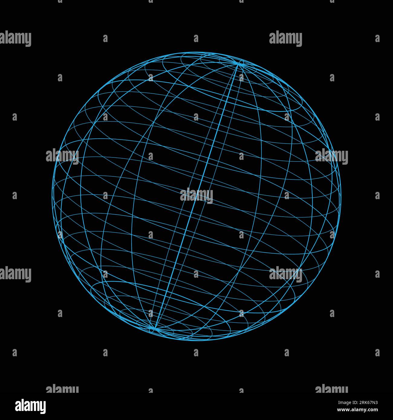 Grille de maille 3D, fil de filet, vecteur. Filaire 3D ou réseau géométrique en lignes ou en trames de grille maillée, objet scientifique et technologique Illustration de Vecteur