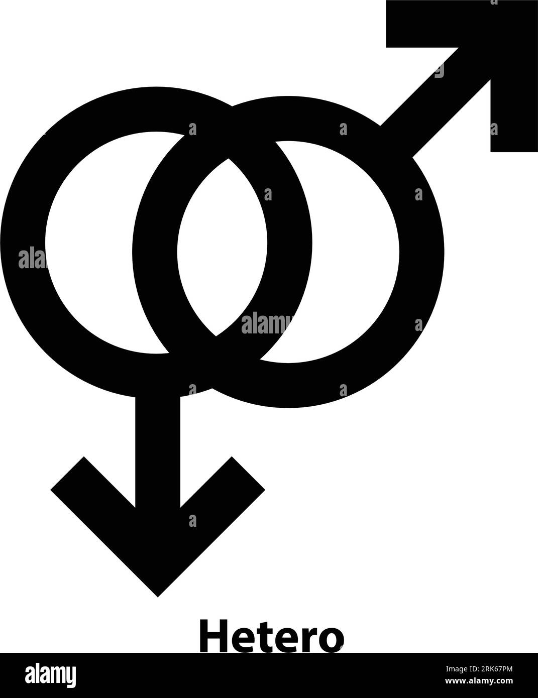 Icône de symbole hétéro. Icône sexe. signe vectoriel isolé sur une illustration de fond blanc pour la conception graphique et web. Illustration de Vecteur