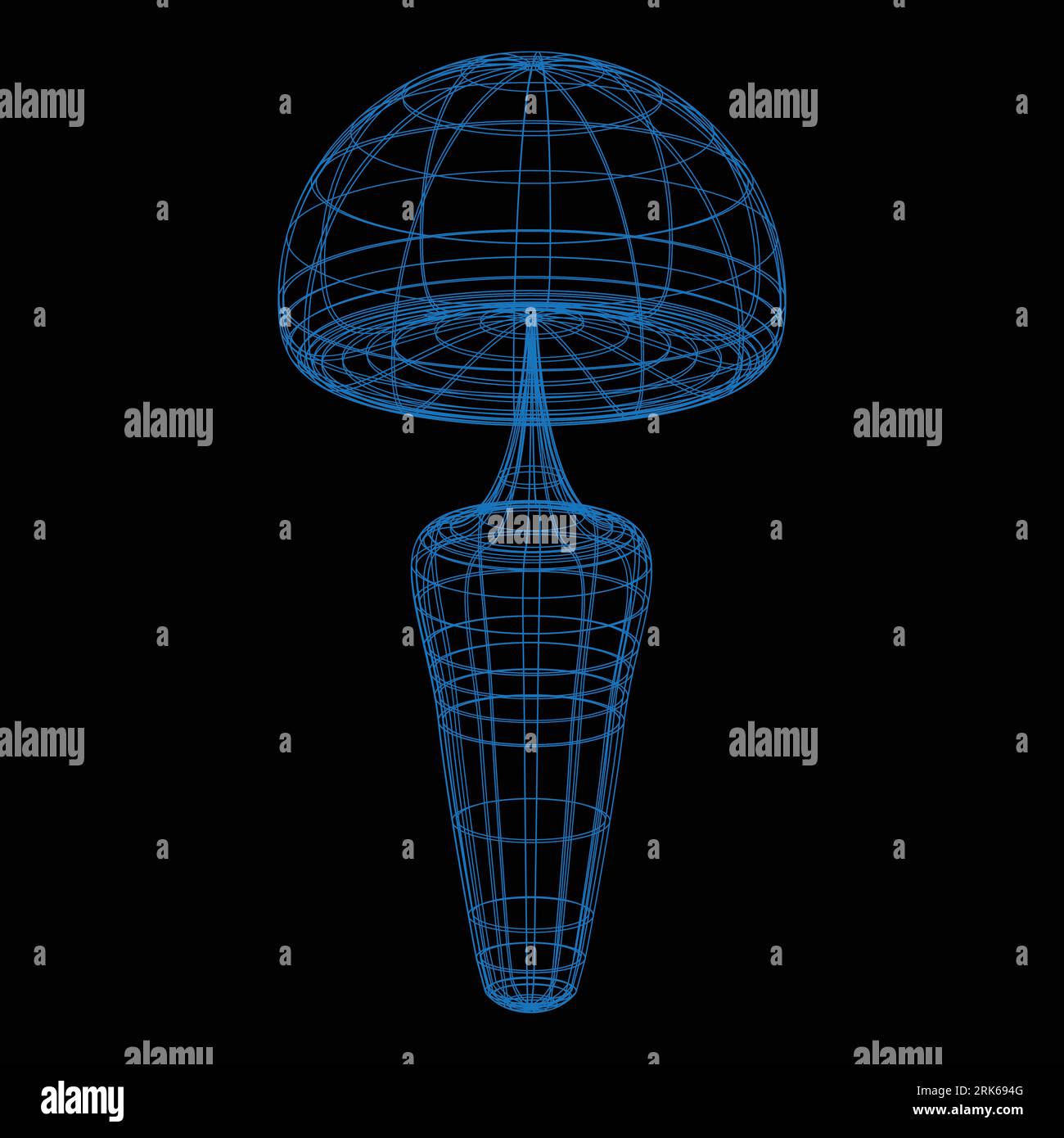 Grille de maille 3D, fil de filet, vecteur. Filaire 3D ou réseau géométrique en lignes ou en trames de grille maillée, objet scientifique et technologique Illustration de Vecteur