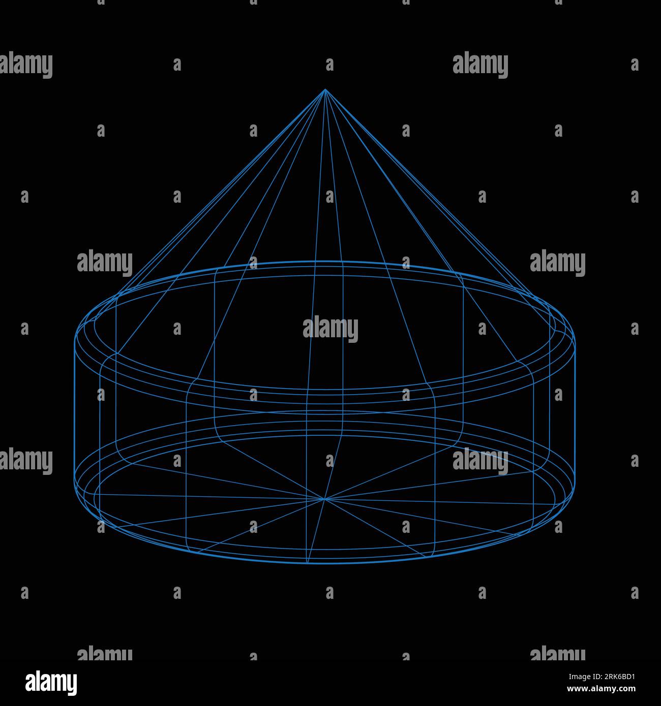 Grille de maille 3D, fil de filet, vecteur. Filaire 3D ou réseau géométrique en lignes ou en trames de grille maillée, objet scientifique et technologique Illustration de Vecteur