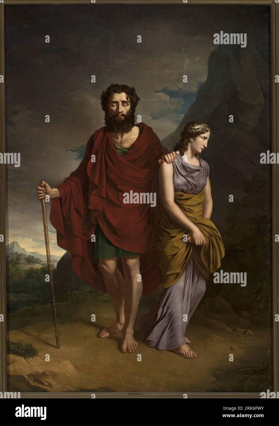 Œdipe et Antigone. 1828 par Antoni Brodowski Banque D'Images