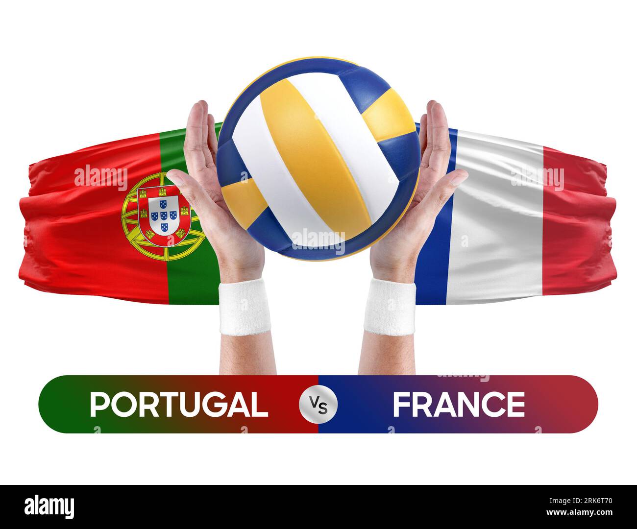 Portugal vs France équipe nationales de volley-ball concept de compétition  de match de volley-ball Photo Stock - Alamy