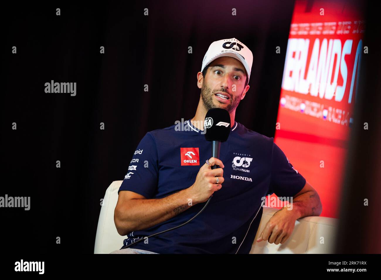 RICCIARDO Daniel (aus), Scuderia AlphaTauri AT04, portrait lors du Grand Prix de Hollande Heineken de Formule 1 2023, 13e manche du Championnat du monde de Formule 1 2023 du 25 au 28 août 2023 sur le circuit de Zandvoort, à Zandvoort, aux pays-Bas Banque D'Images