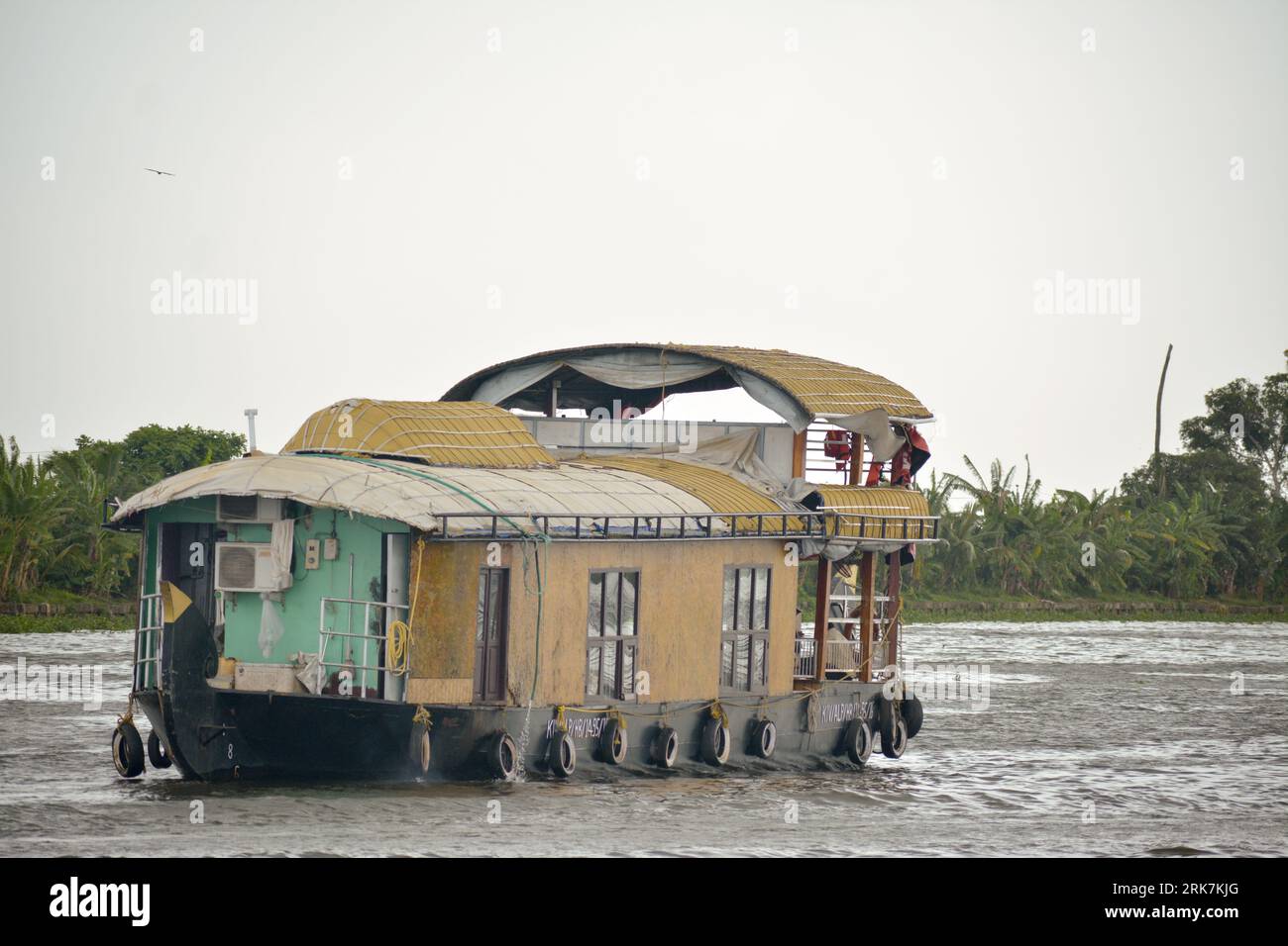 Bateaux Alleppey House flottant dans le lac kerala Banque D'Images