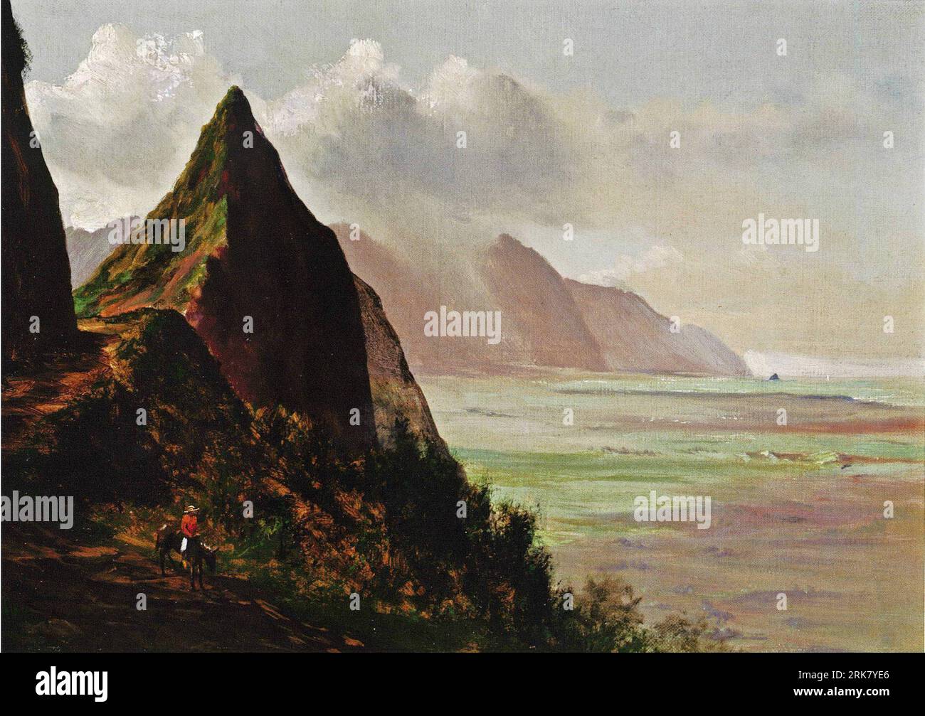 Vue du Pali vers 1886 par Jules Tavernier Banque D'Images