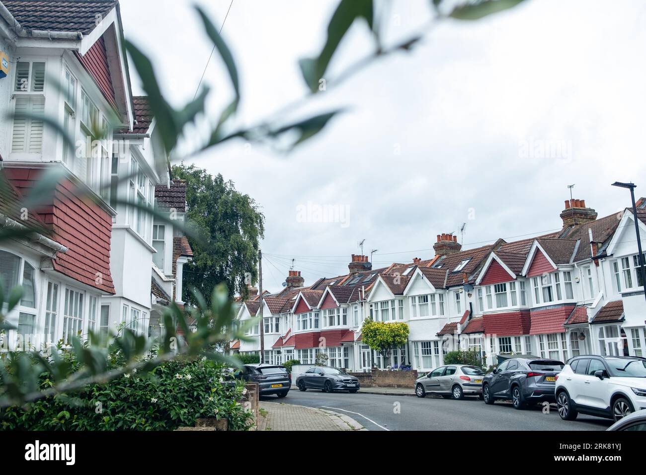 Londres- maisons résidentielles dans le quartier de Chiswick à l'ouest de Londres Banque D'Images