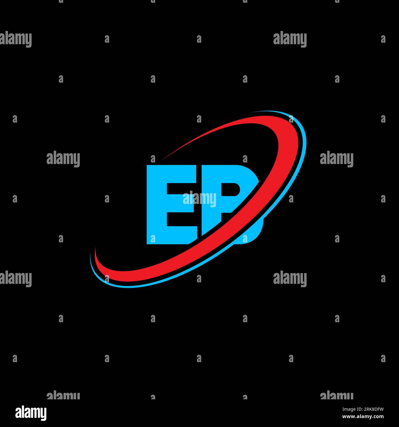 Logo EB E B lettre. Lettre initiale EB cercle lié majuscule monogramme logo rouge et bleu. Logo EB, design E B. eb, e b Illustration de Vecteur