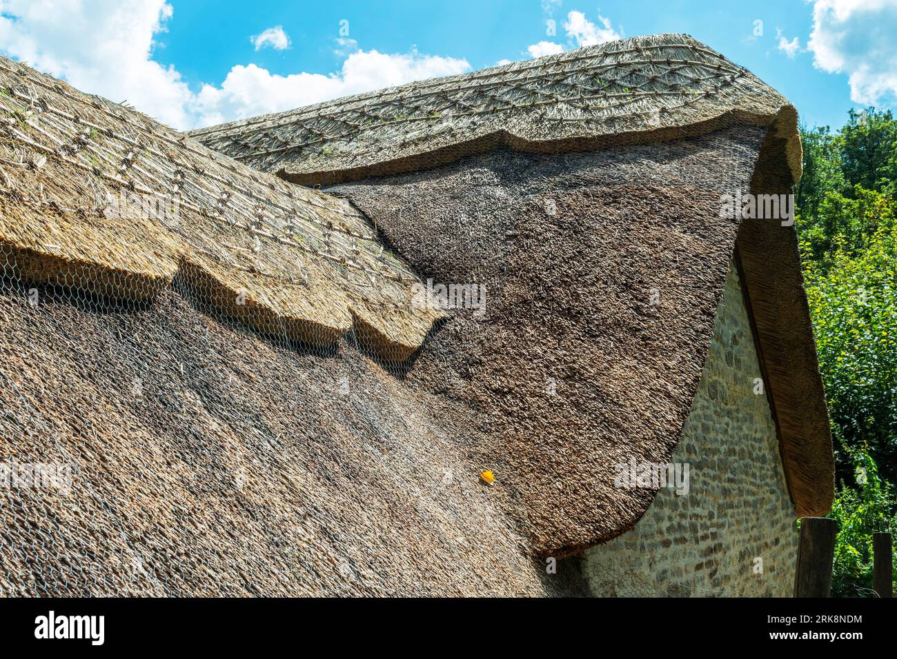 Un beau toit de chaume traditionnel en Angleterre Banque D'Images