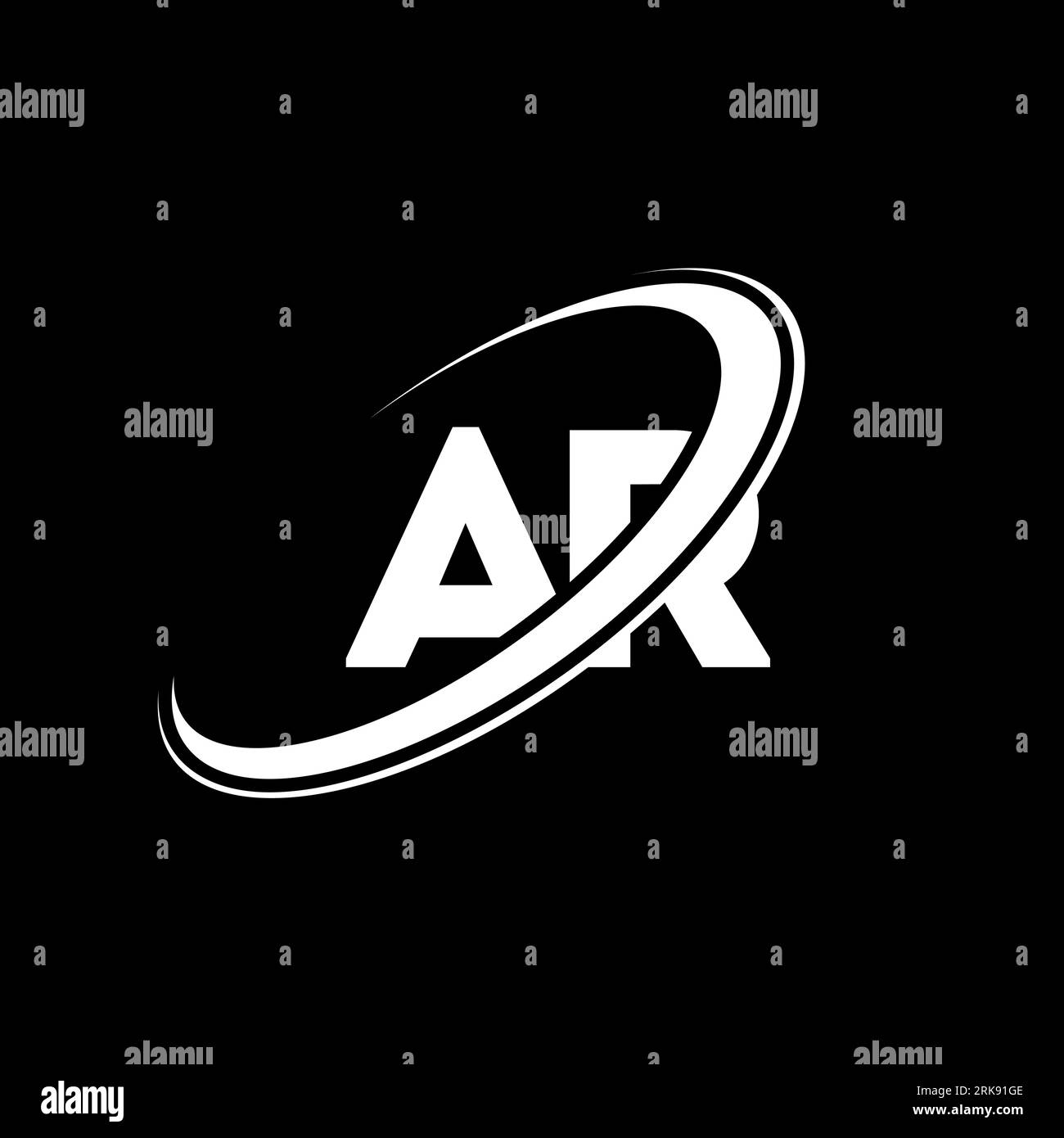 Logo AR A R lettre. Lettre initiale AR cercle lié majuscule monogramme logo rouge et bleu. Logo AR, Un design R. ar, a r Illustration de Vecteur