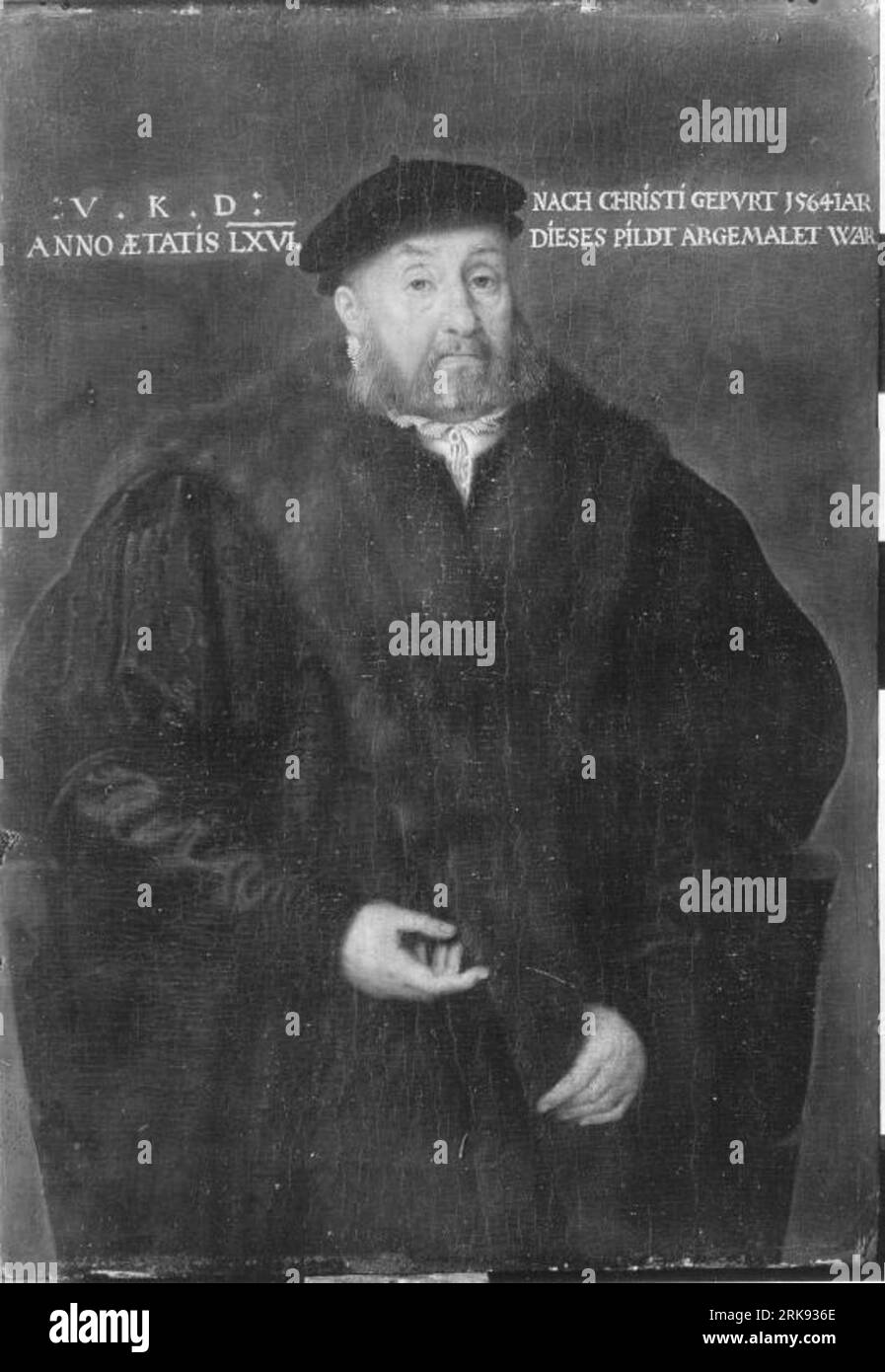 Bildnis eines mannes im Alter von 66 Jahren 1564 par Nicolas Neufchatel Banque D'Images