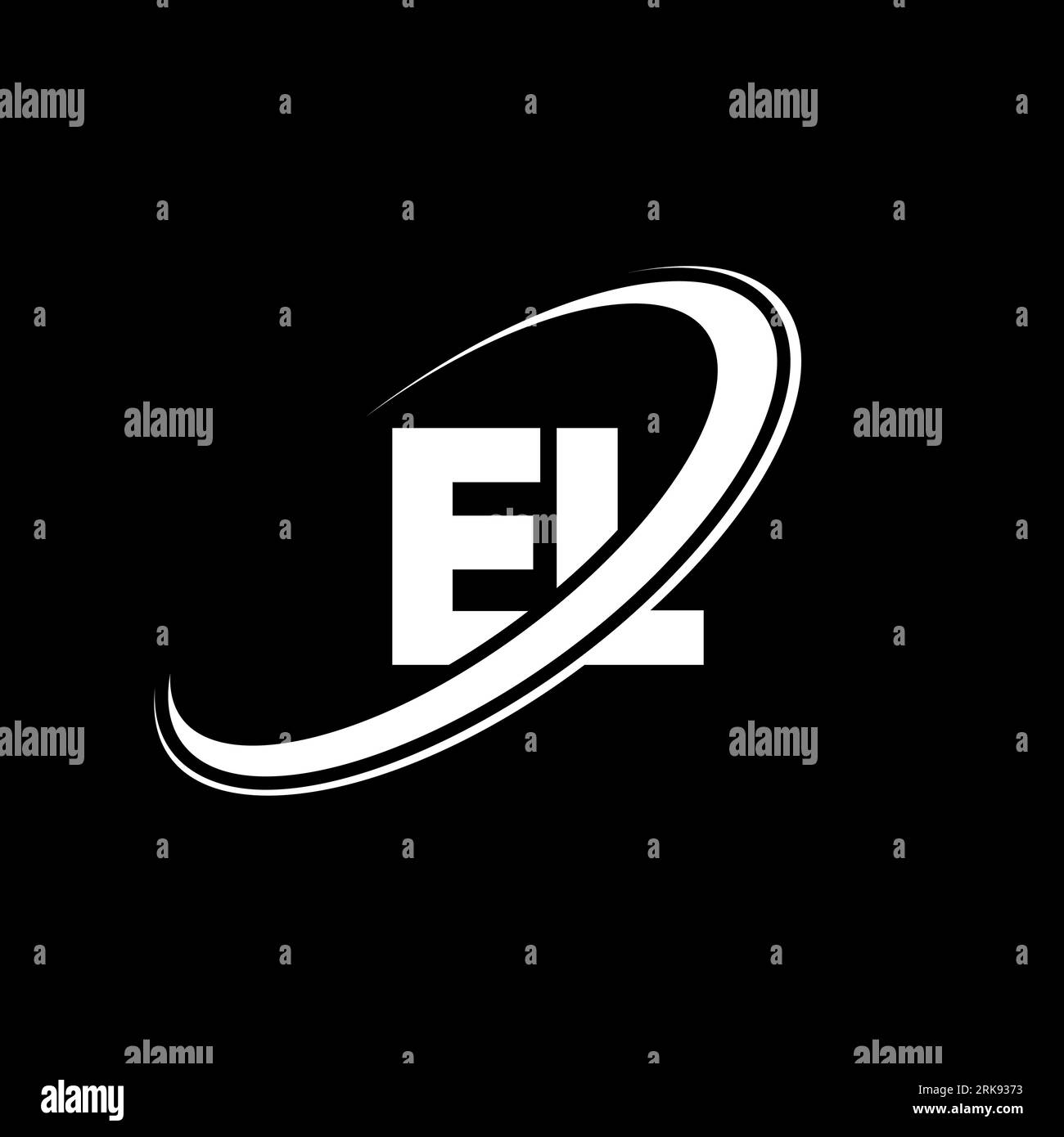 Logo lettre EL E L. Lettre initiale EL cercle lié majuscule monogramme logo rouge et bleu. Logo EL, design E L. el, e l Illustration de Vecteur