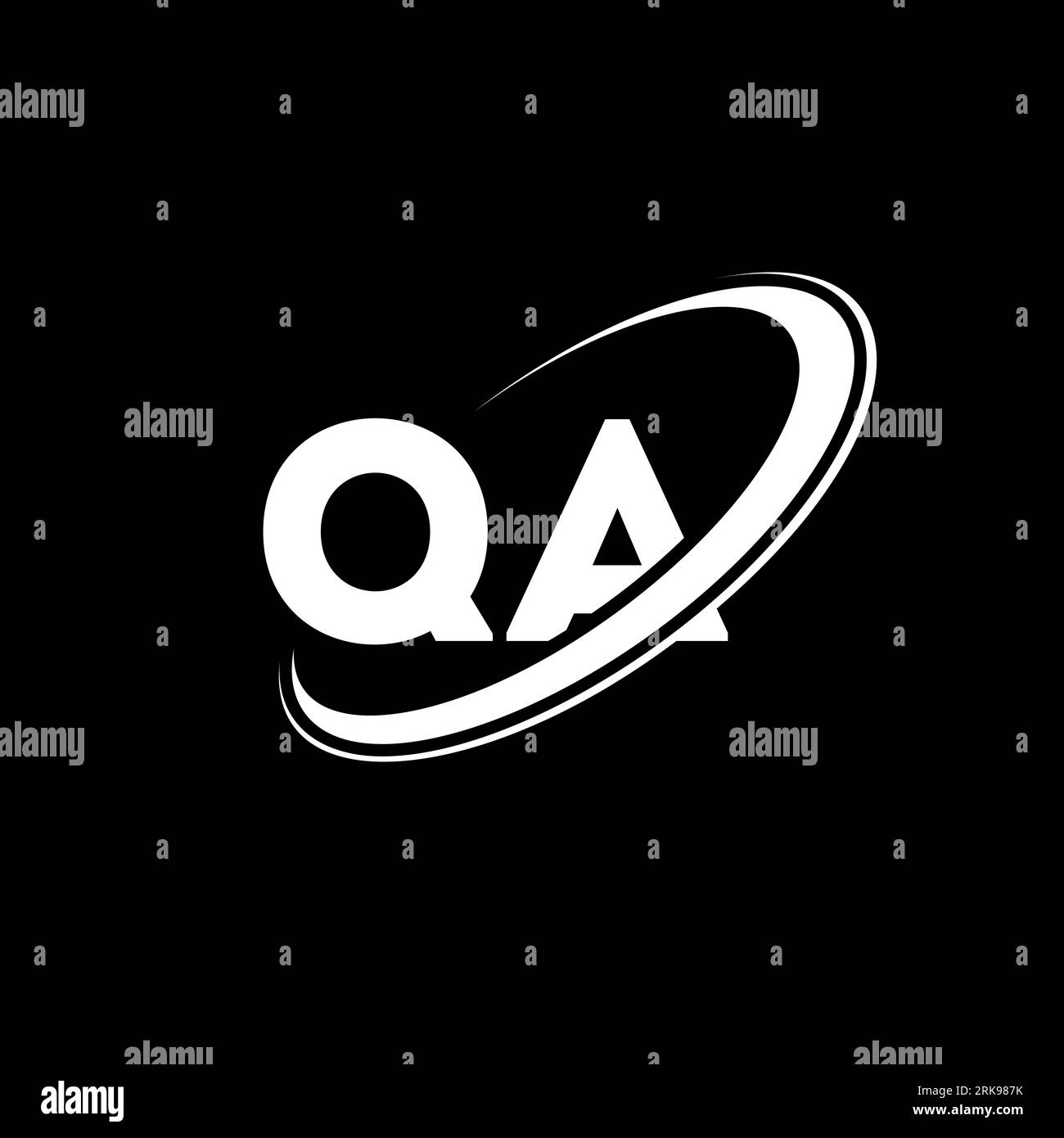 QA Q Une conception de logo de lettre. Lettre initiale QA cercle lié majuscule monogramme logo rouge et bleu. Logo QA, Q A design. qa, q a Illustration de Vecteur