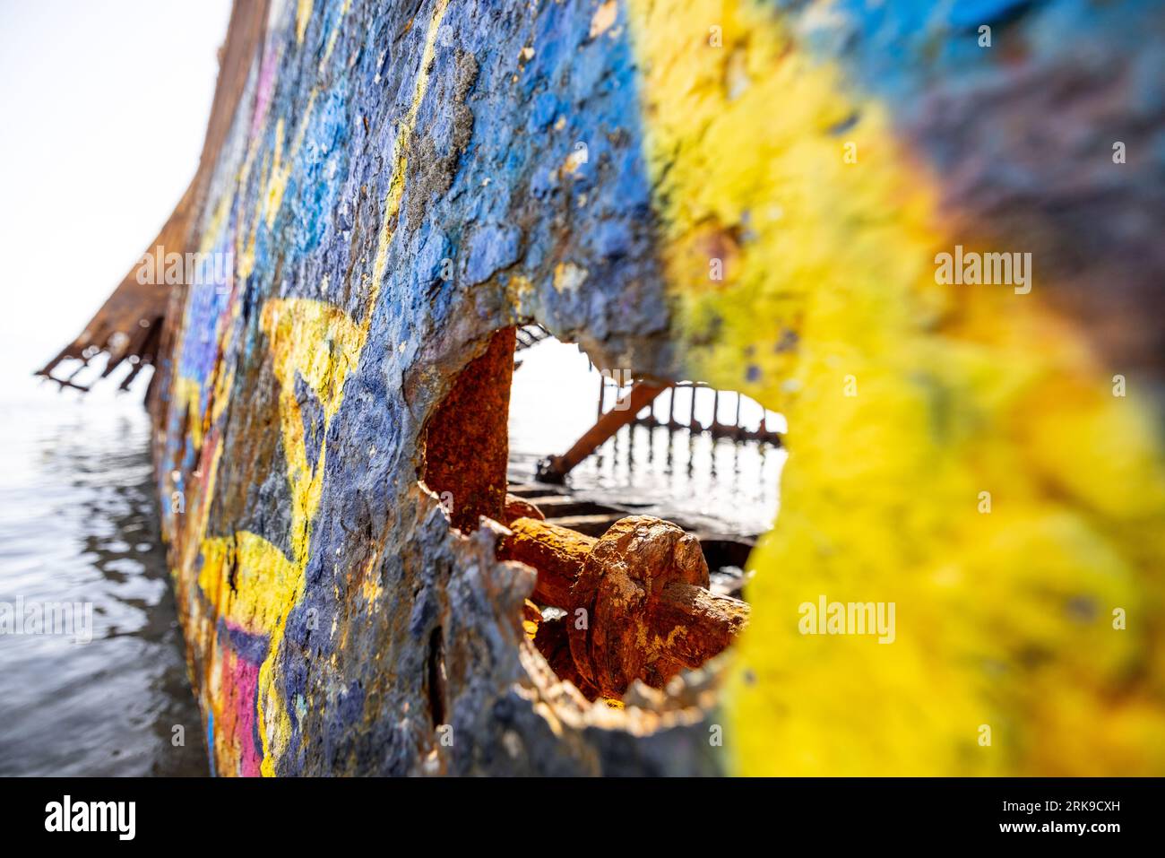 Pave Dimitrios, plage Valtaki, Péloponnèse, Grèce Banque D'Images