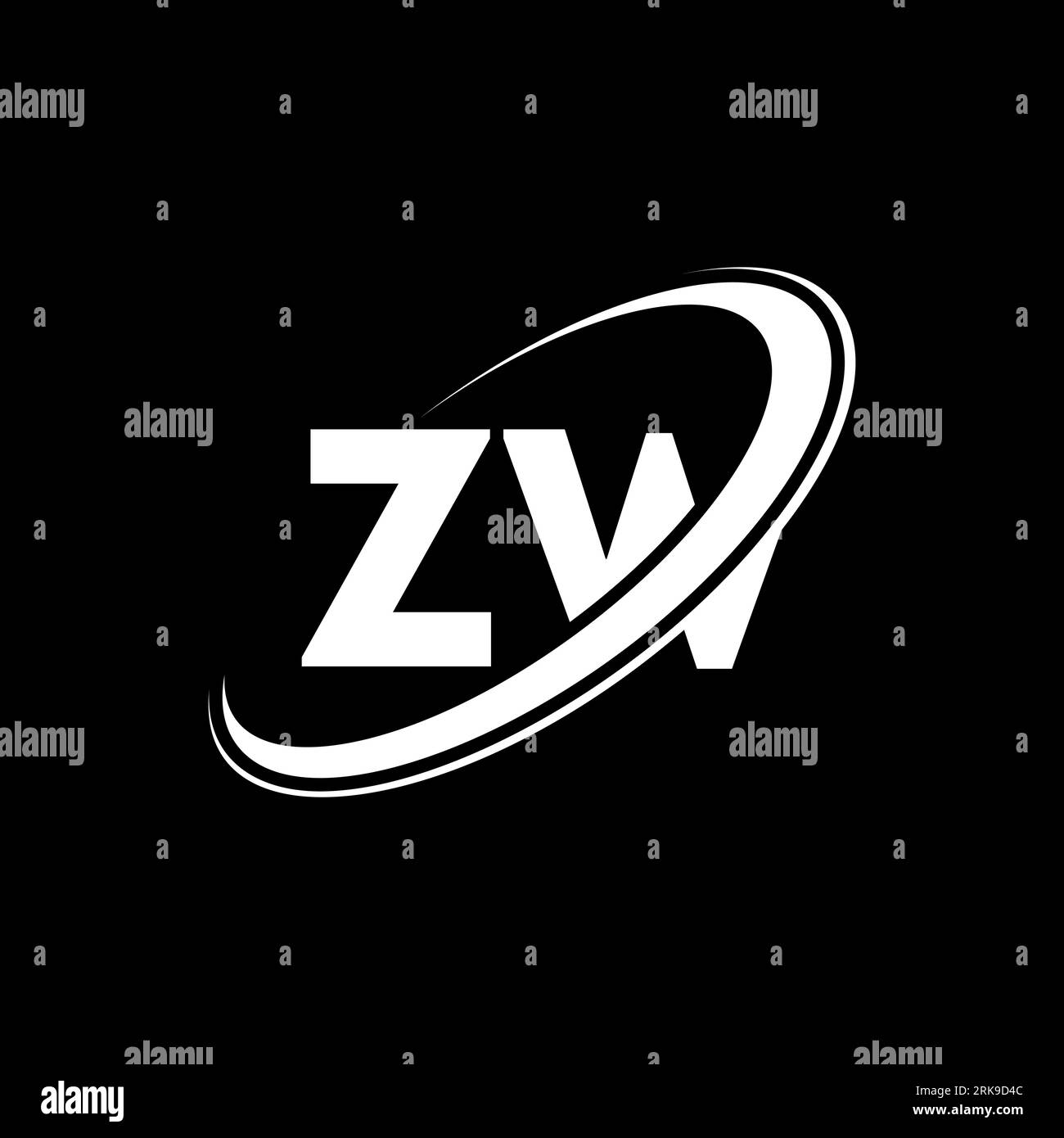 Logo ZW Z W lettre. Lettre initiale ZW cercle lié majuscule monogramme logo rouge et bleu. Logo ZW, conception Z W. zw, z w Illustration de Vecteur