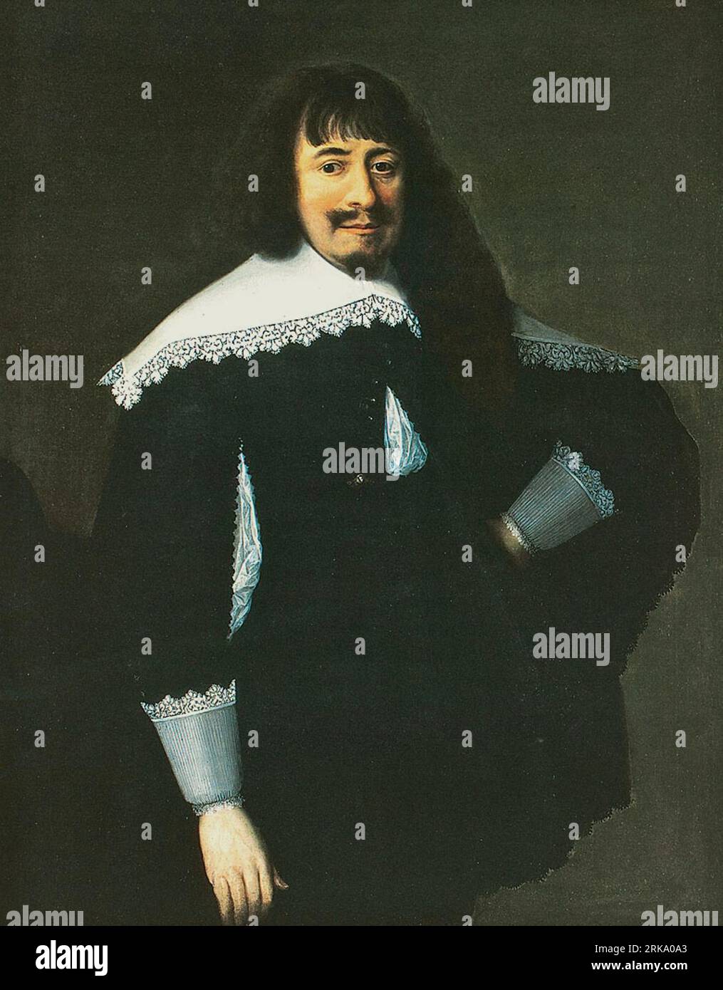Portrait de Martin Opitz (1597-1639). Entre 1636 et 1637 par Bartlomiej Strobel Banque D'Images