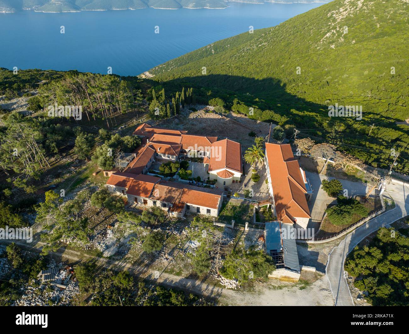 Monastère de Kathara, Ithaque, Grèce Banque D'Images