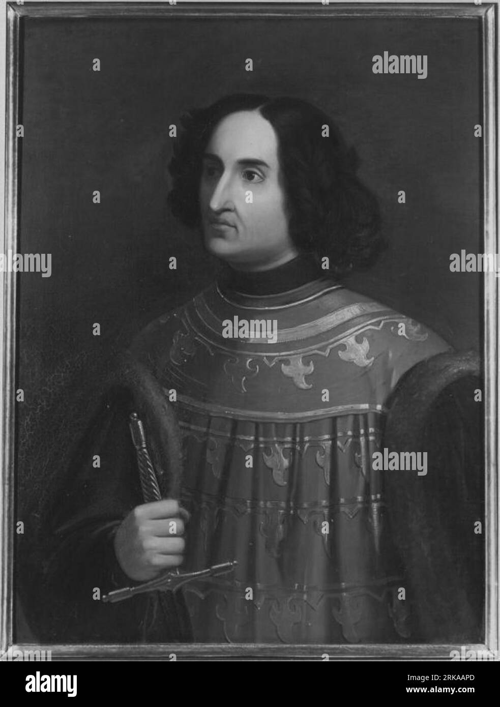 Heinrich IV. Der Reiche (geb. 1386, ORD. 1393-1450), Herzog von Bayern-Landshut entre circa 1851 et circa 1854 par Julius Zimmermann Banque D'Images