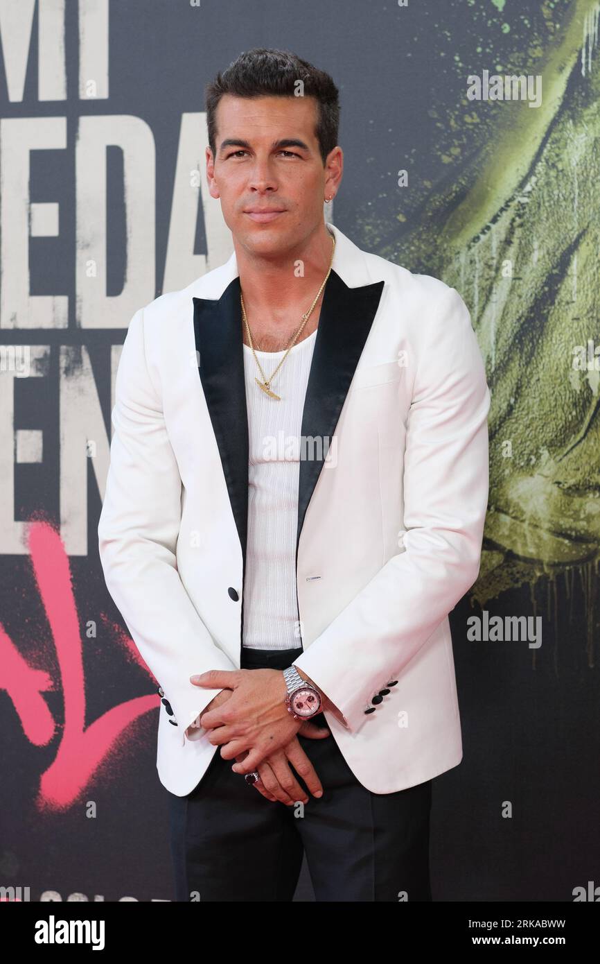 Mario Casas assiste à la première photo de 'mi Soledad tiene Alass' au Cine Kinipolis le 24 août 2023 à Madrid, Espagne. Banque D'Images