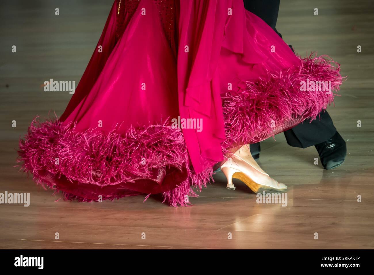 La danse de couple sur la piste de danse standard Banque D'Images