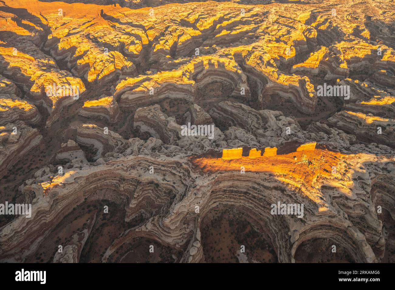 Chocolate Drops and Maze Canyons, Canyonlands National Park, Utah, Green River, Maze District Banque D'Images