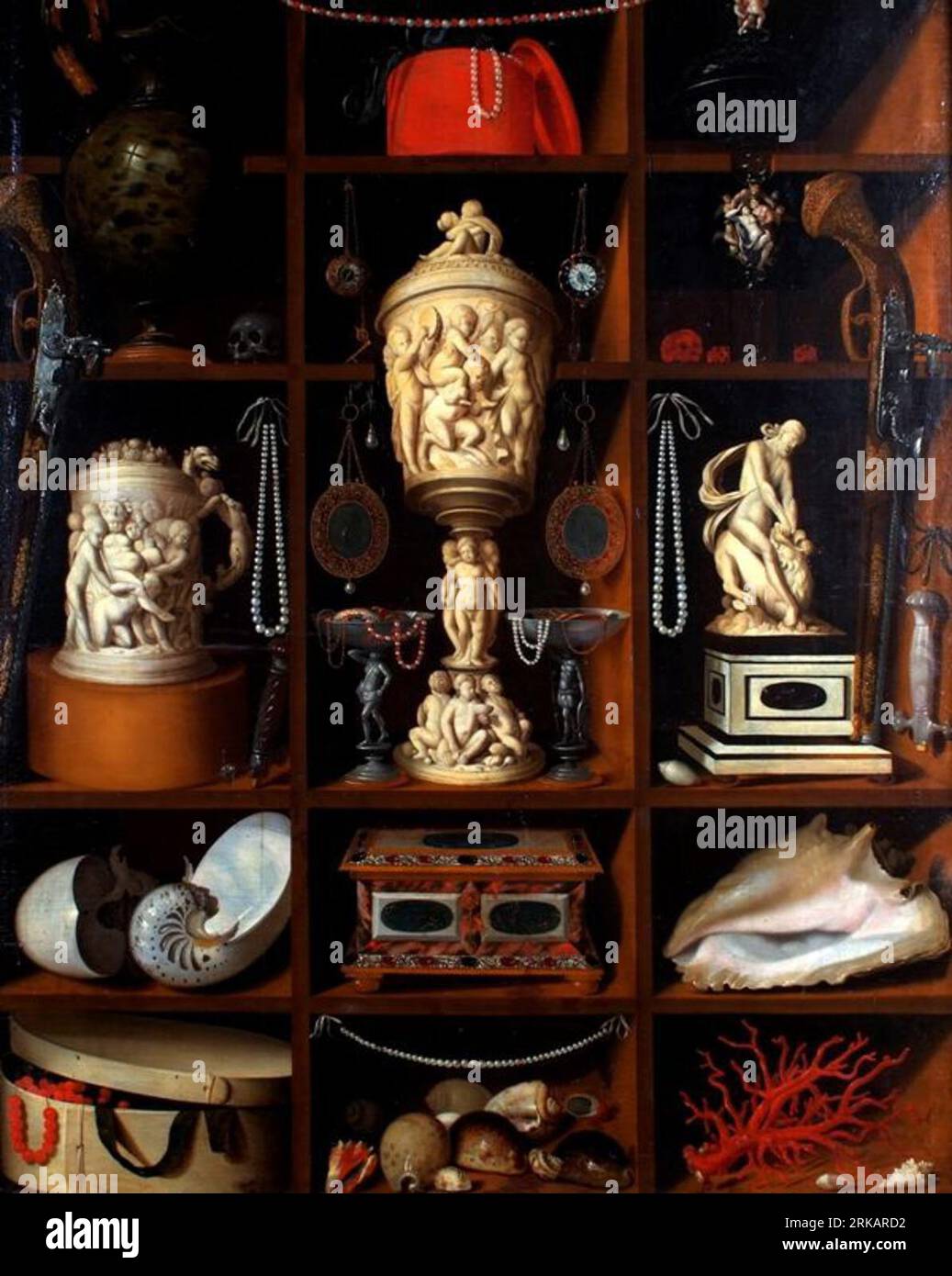 Cabinet de curiosités Collector 1664 par Georg Hainz Banque D'Images