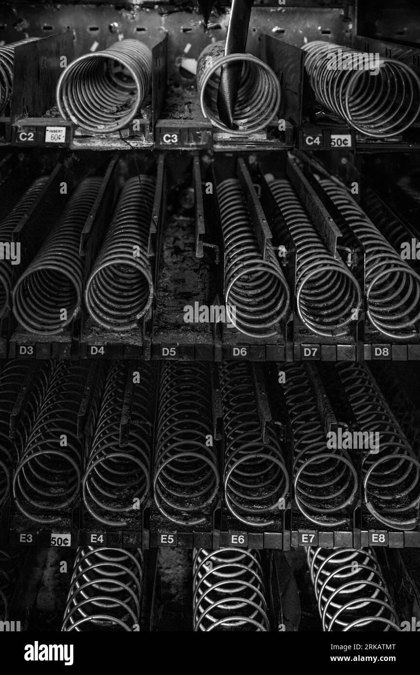 Prise de vue détaillée dans un bâtiment industriel abandonné Banque D'Images