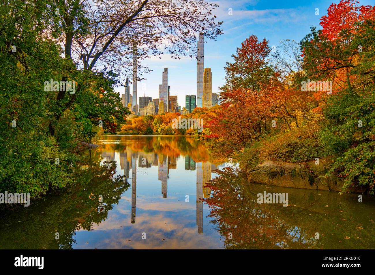 Couleur d'automne à Central Park, New York City, New York Banque D'Images