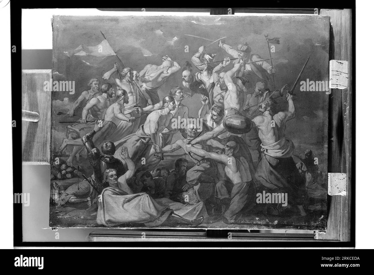 Nuit après la bataille de Legnica 1859 par Ignacy Gierdziejewski Banque D'Images