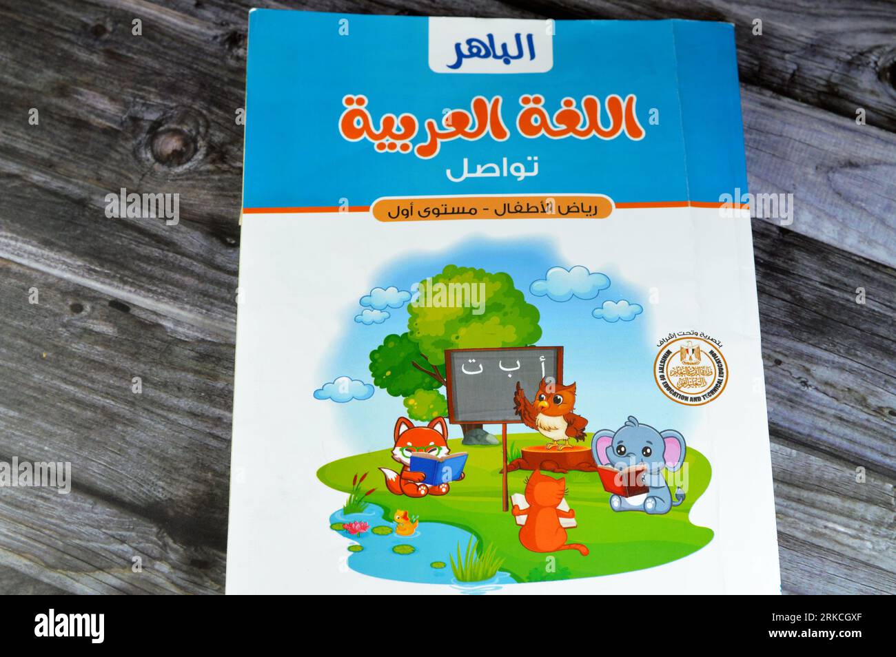 Le Caire, Égypte, août 18 2023 : Al Baher pour la langue arabe, Livres éducatifs utilisés par les écoliers égyptiens, apprentissage, enseignement, livres éducatifs Banque D'Images
