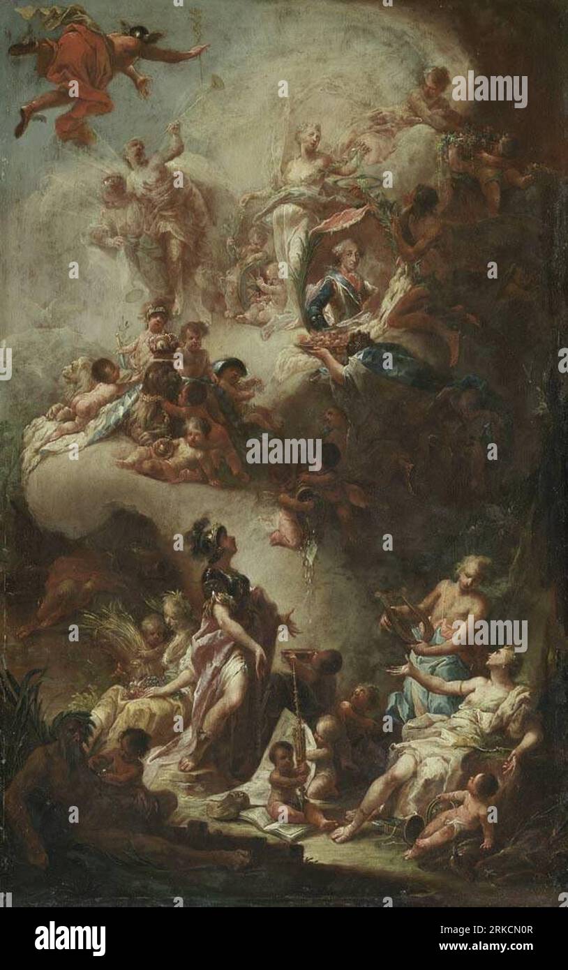 Apotheose des Kurfürsten Maximilian III Joseph von Bayern 1764 de Christian Winck Banque D'Images