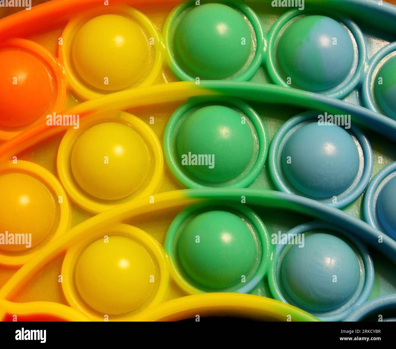 un petit fragment d'un jouet pop it Banque D'Images