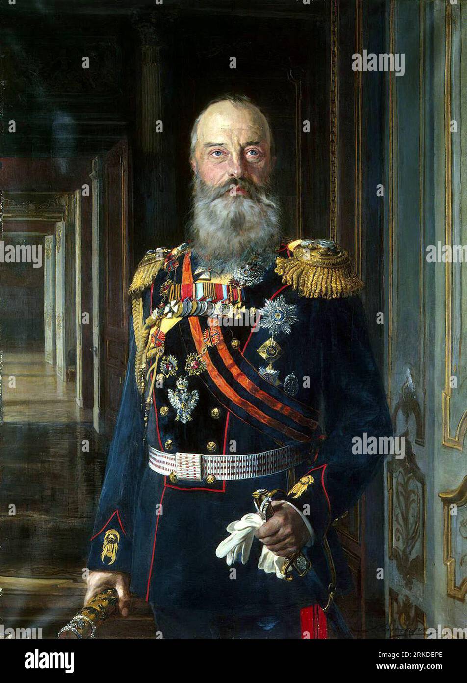 Portrait du Grand-Duc Mikhaïl Nikolayevitch 1913 par Ernst Friedrich von Liphart Banque D'Images