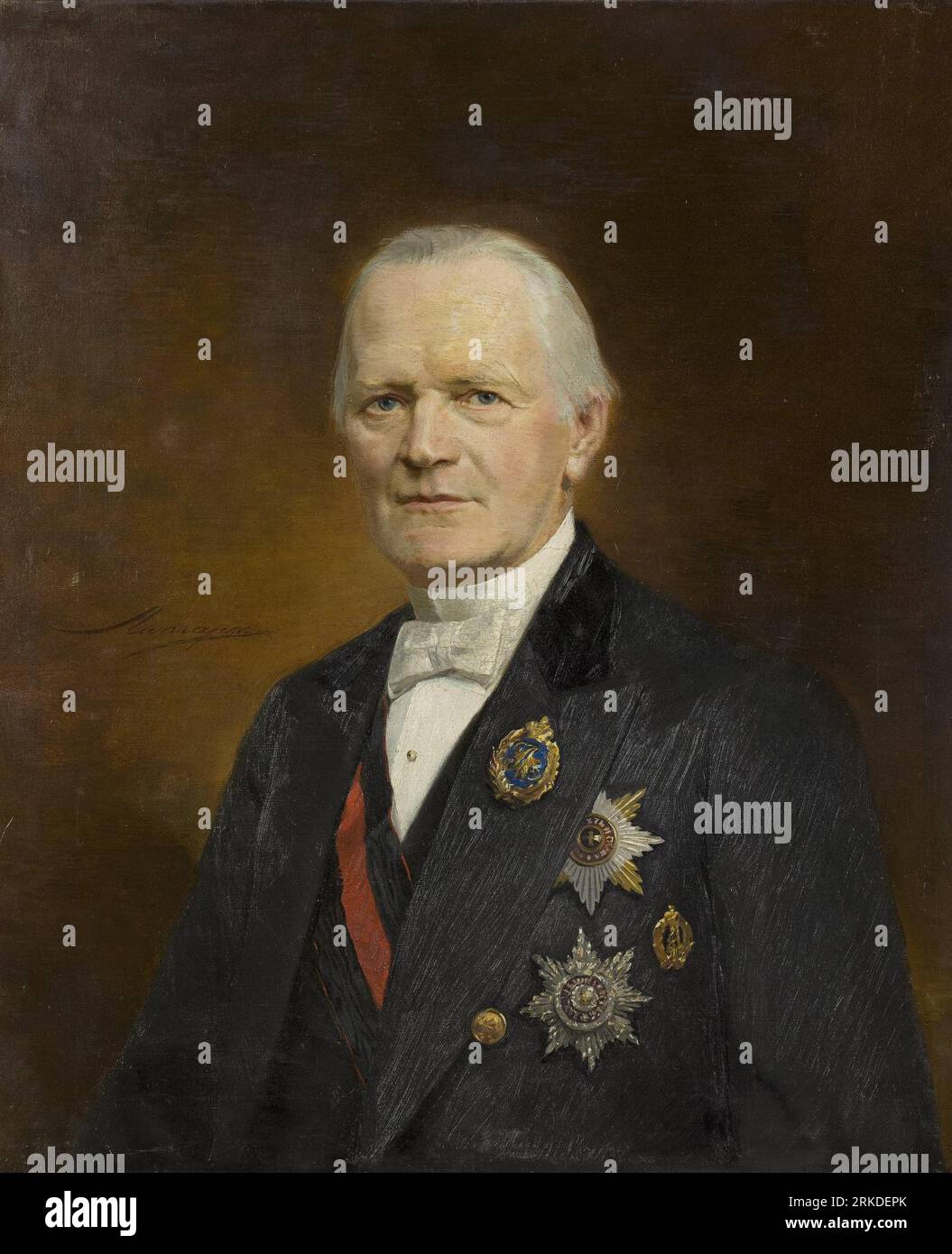 Portrait de M.N. Ostrovsky, ministre des biens de l'État entre 1890 et 1900 par Ernst Friedrich von Liphart Banque D'Images